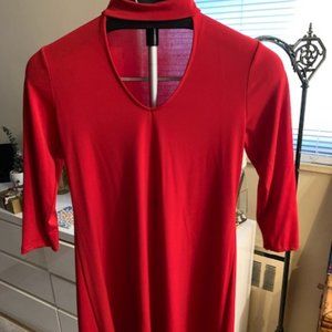 Chetta b Red  Choker Neckline Dress
